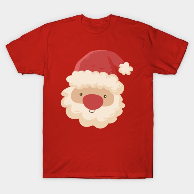 Santa Claus Face T-Shirt by Vanilla Susu